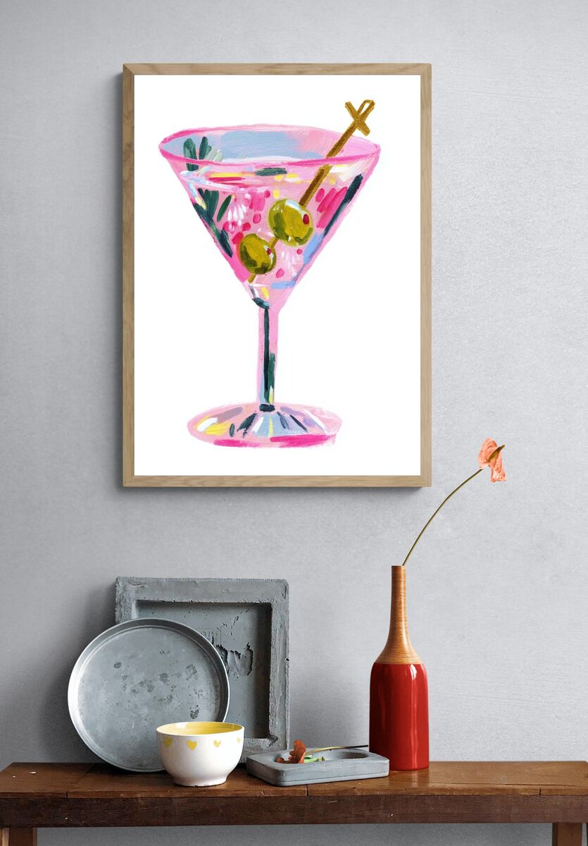 Pink Martini — Illustration Print. — room view 3