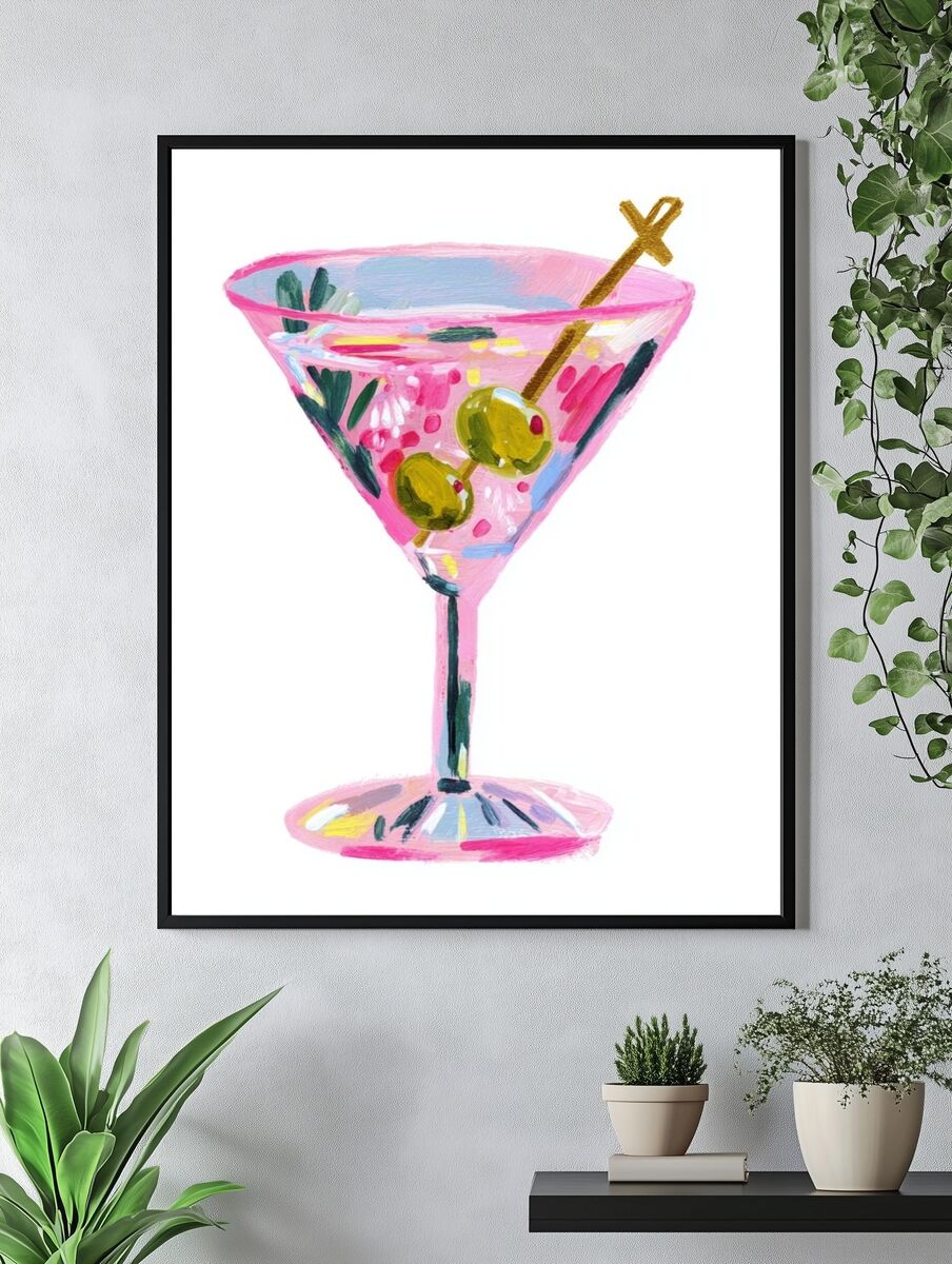 Pink Martini — Illustration Print. — room view 4