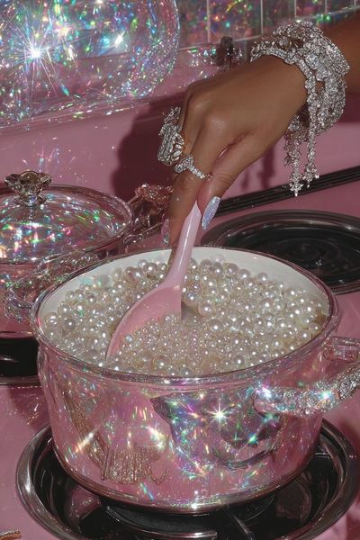 Pearls in a Pot — Contemporary Print. poster
