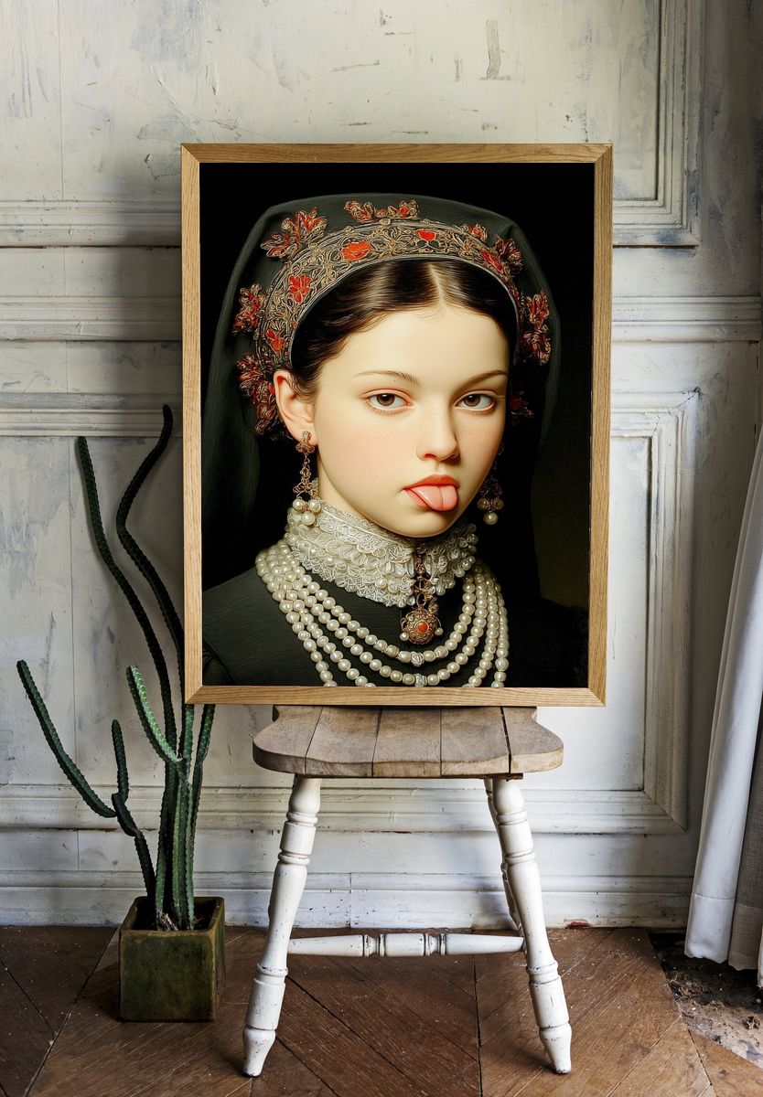 Playful Portrait — Fine Art Print. — room view 1