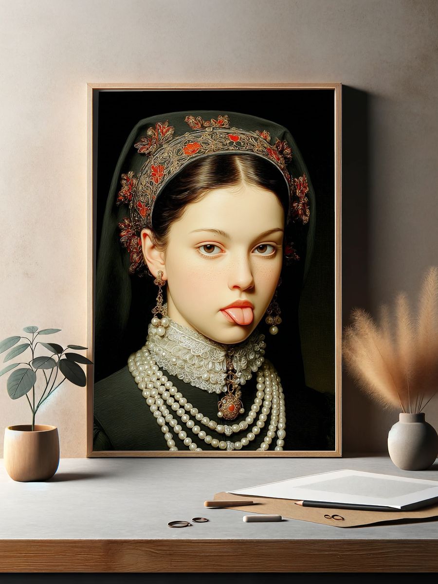 Playful Portrait — Fine Art Print. — room view 2