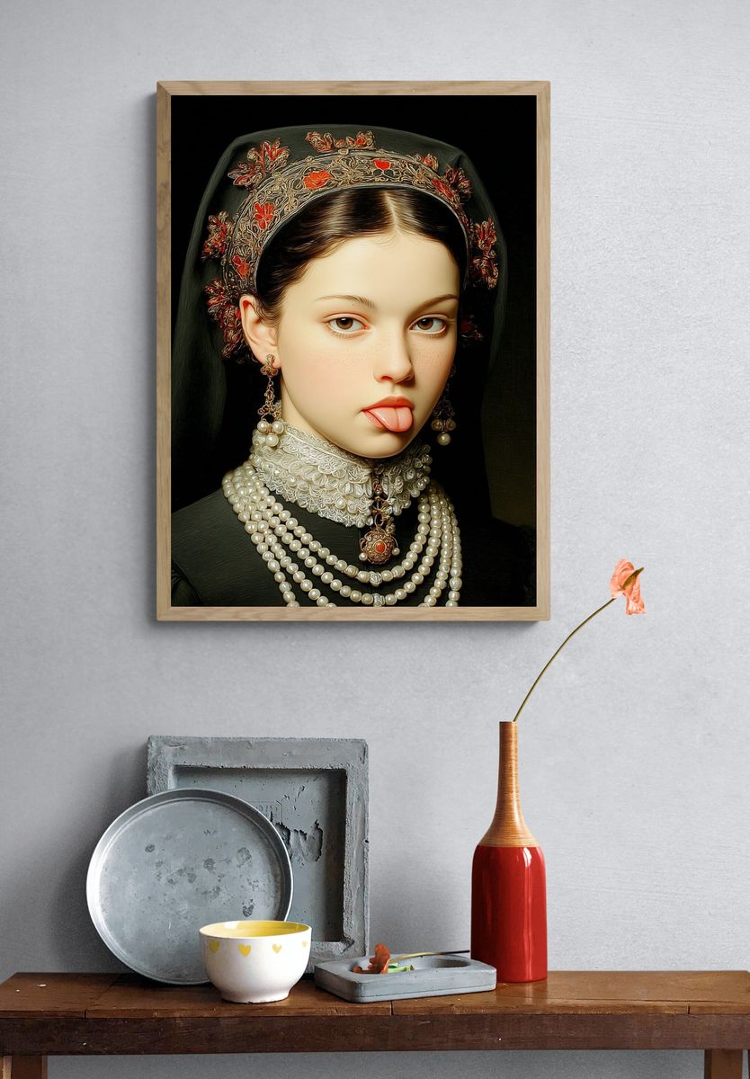 Playful Portrait — Fine Art Print. — room view 3