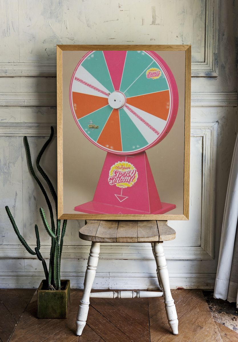 Colorful Prize Wheel Poster. — room view 1