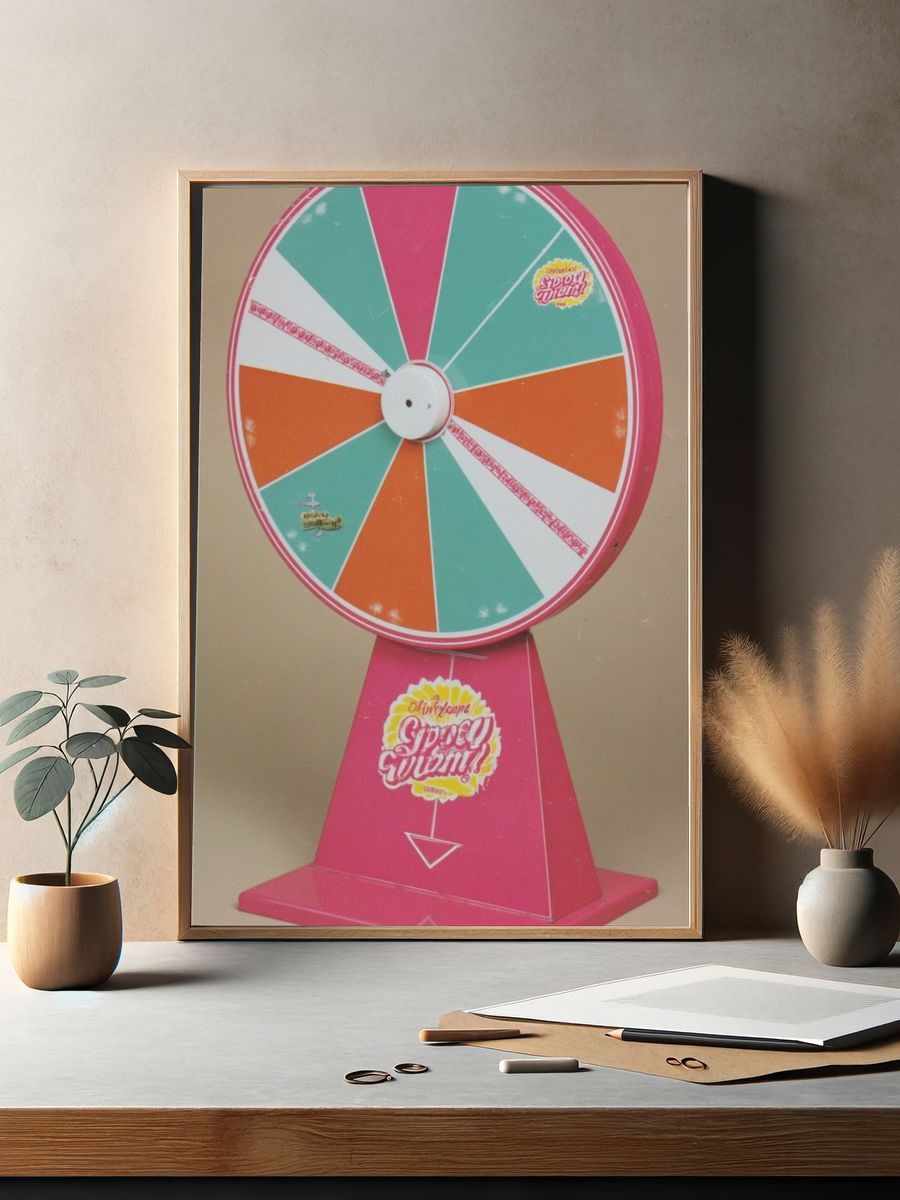 Colorful Prize Wheel Poster. — room view 2