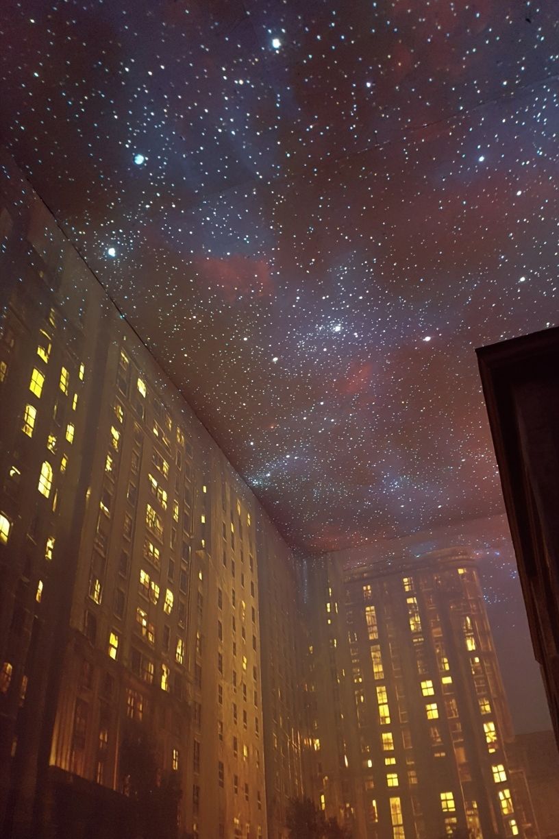 Starry Cityscape Photography Poster. poster detail