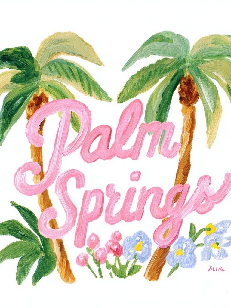 Palm Springs — Illustration Print. poster — illustration art