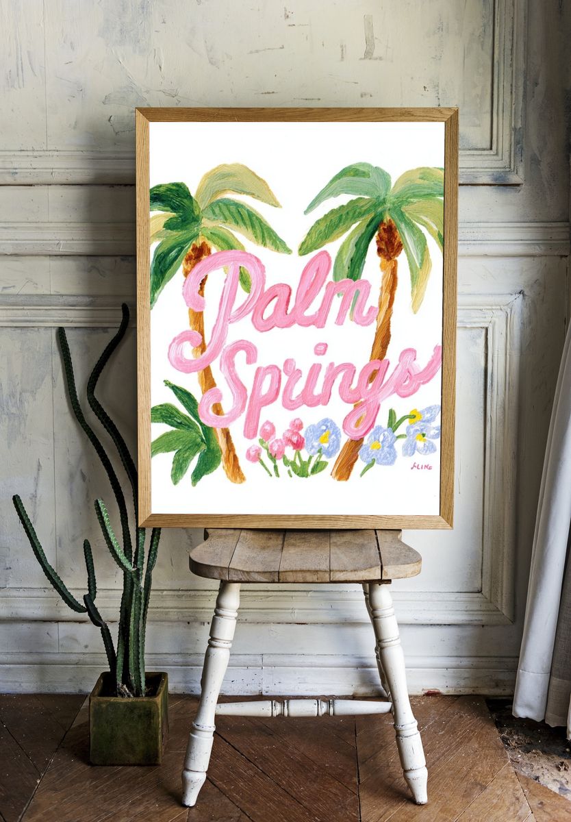 Palm Springs — Illustration Print. — room view 1