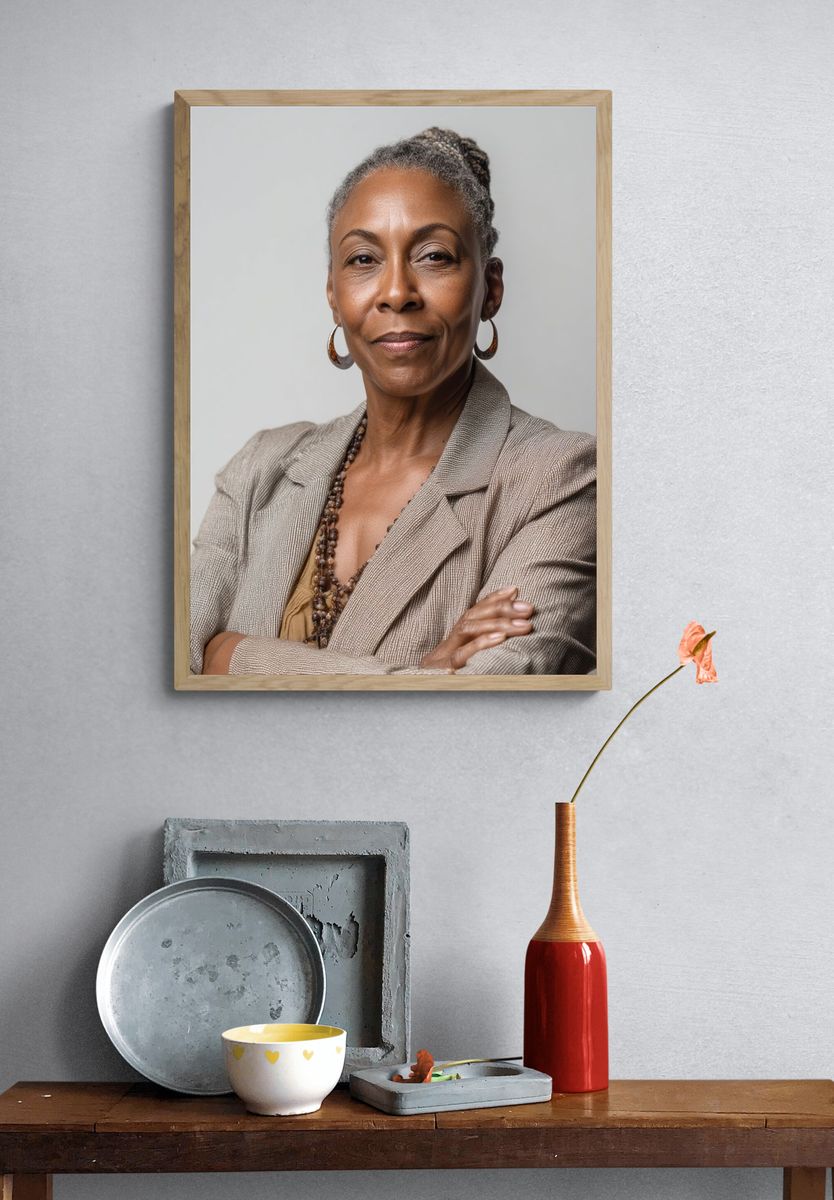 Confident Woman Portrait Poster. — room view 3