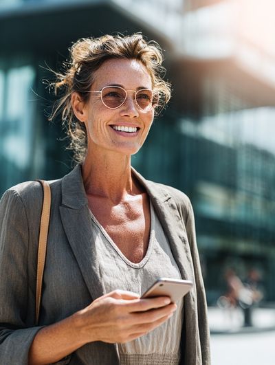 Confident Woman in Urban Setting — Photography Print. poster print