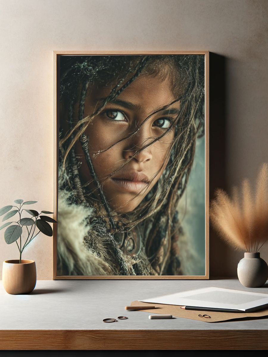 Portrait of a Young Warrior — Fine Art Print. — room view 2