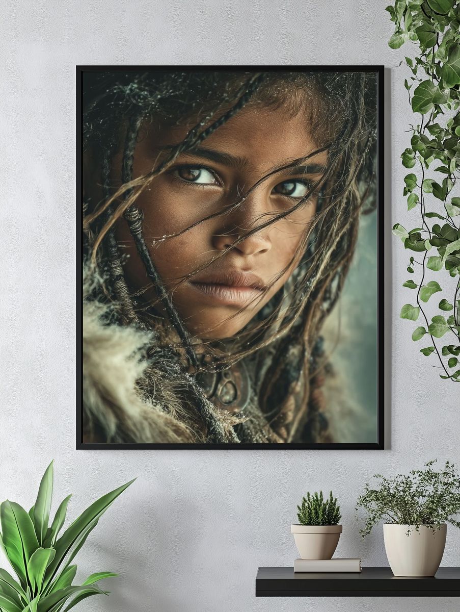 Portrait of a Young Warrior — Fine Art Print. — room view 4
