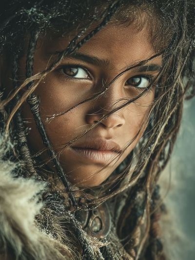 Portrait of a Young Warrior — Fine Art Print. poster