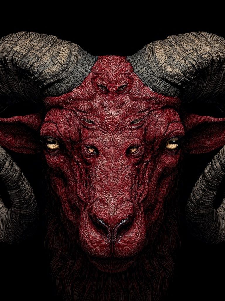 Red Ram — Digital Art Print. poster detail