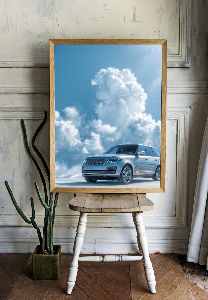 Range Rover Cloudscape Photography Poster. — room view 1