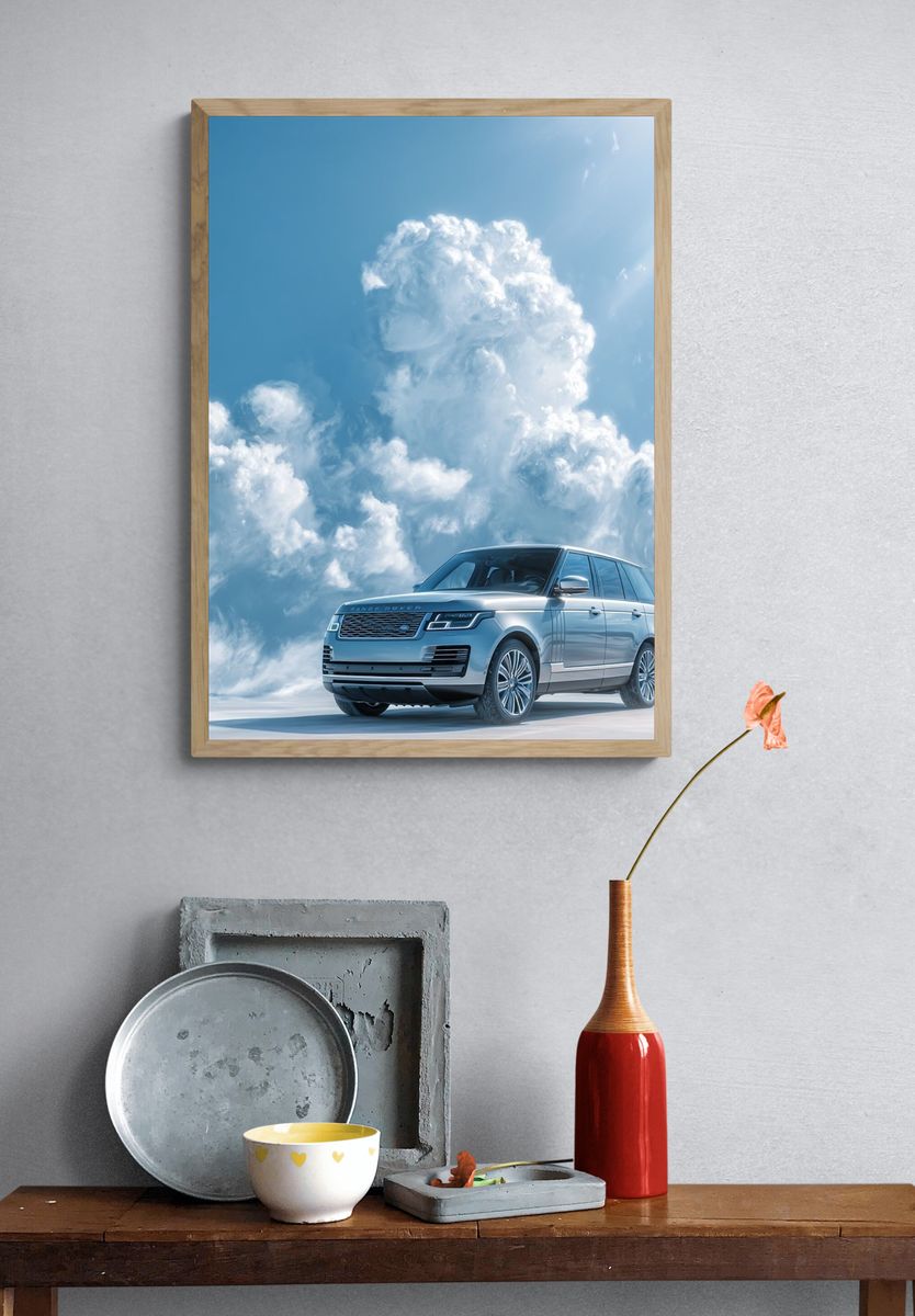 Range Rover Cloudscape Photography Poster. — room view 3