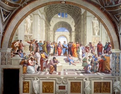 Raphael 's School Athens (1511). poster print