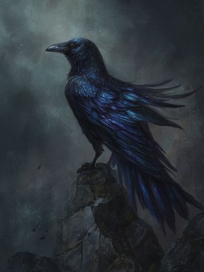 Majestic Raven — Digital Art Print. poster print