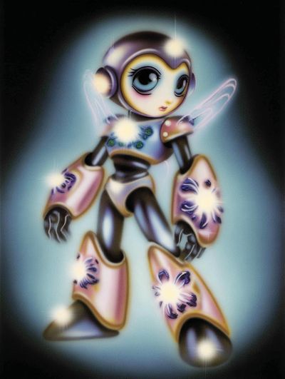 Futuristic Robot Girl — Digital Art Print