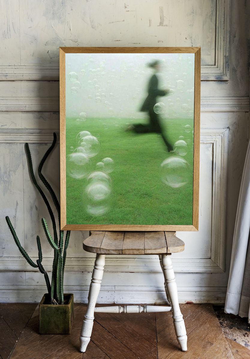 Running in Bubbles — Photography Print. — room view 1