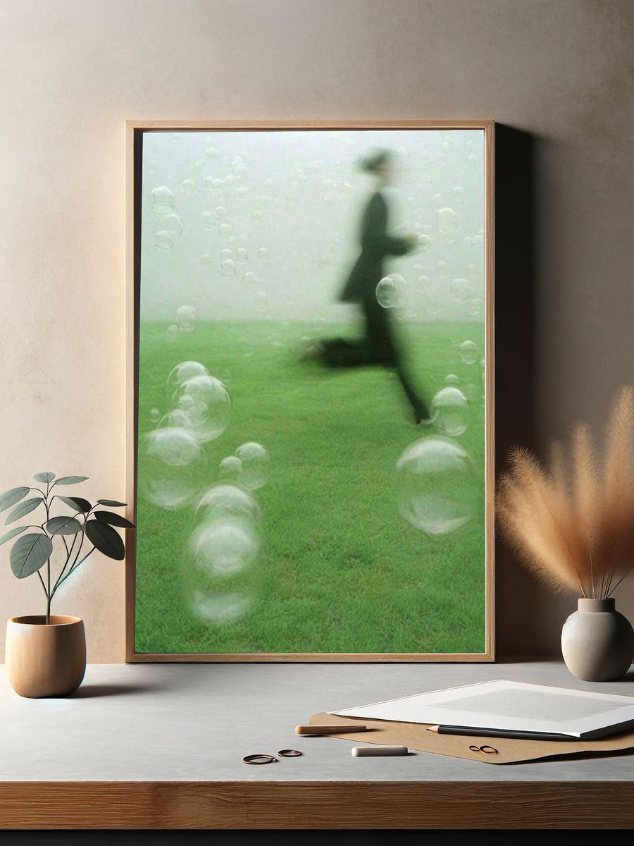 Running in Bubbles — Photography Print. — room view 2