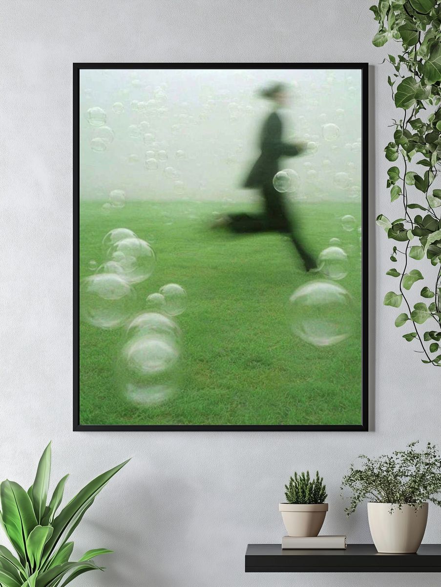 Running in Bubbles — Photography Print. — room view 4