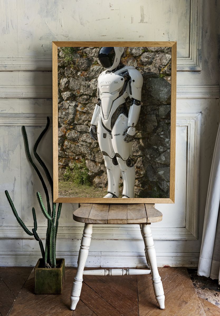 Futuristic Robot — Sci-Fi Print. — room view 1