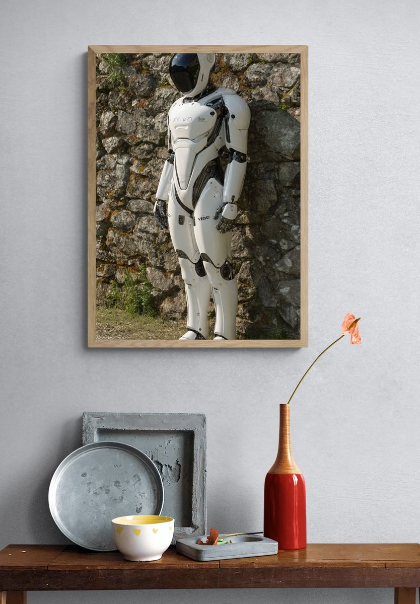Futuristic Robot — Sci-Fi Print. — room view 3