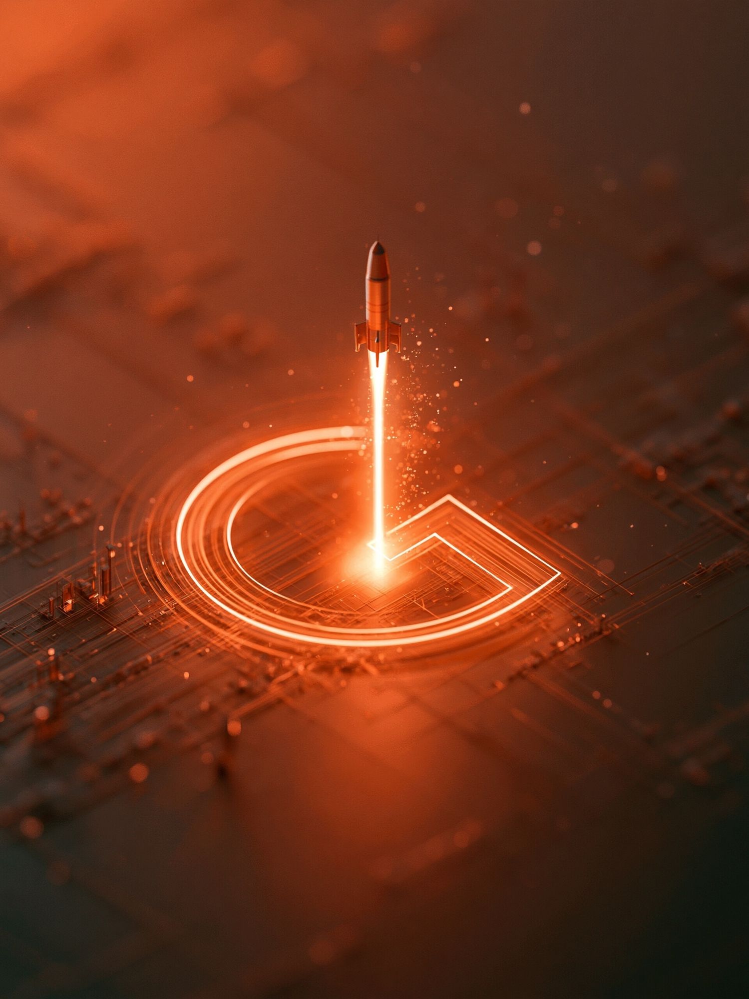 Rocket Launch Circuit Poster. poster — space art
