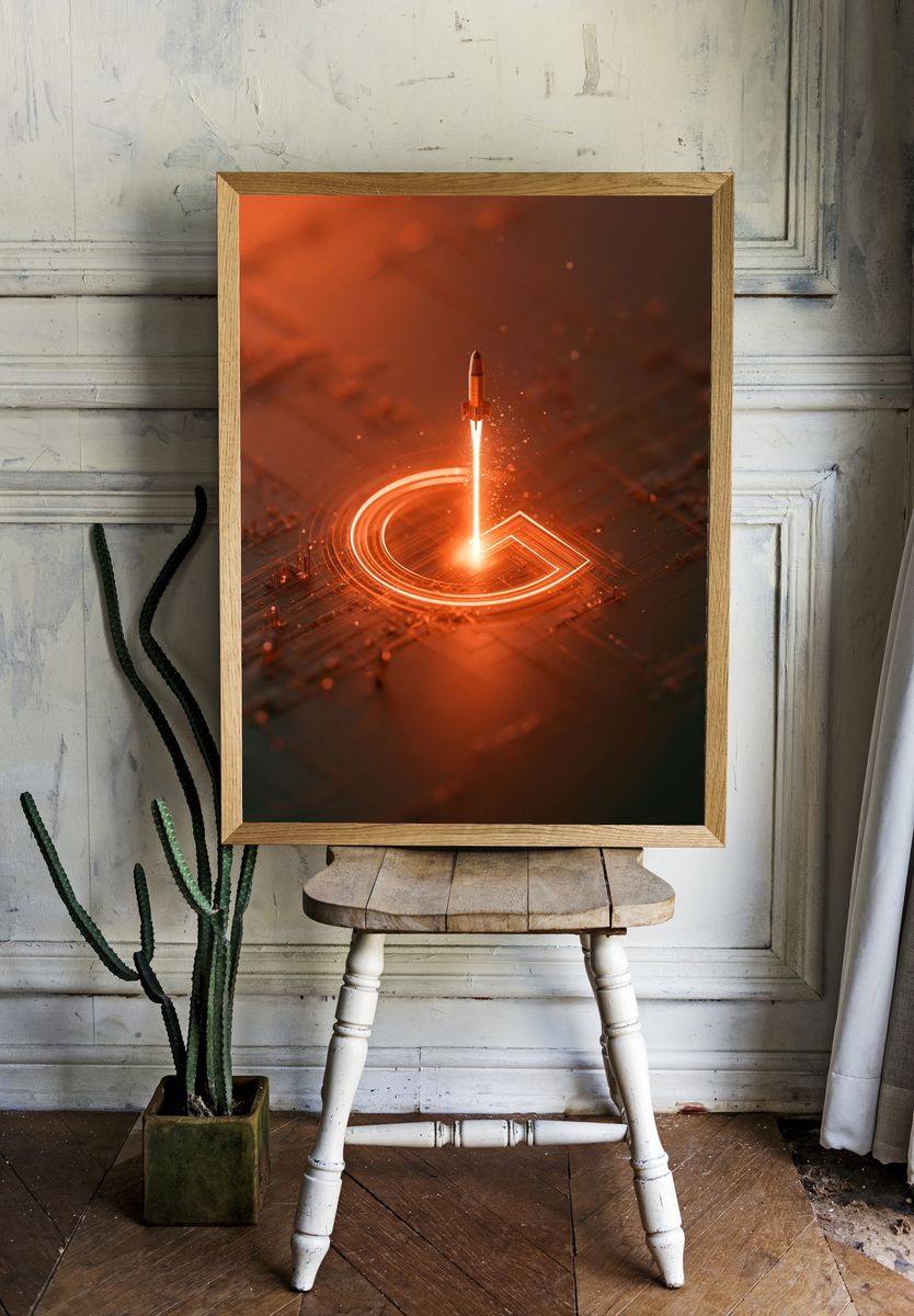 Rocket Launch Circuit Poster. room preview