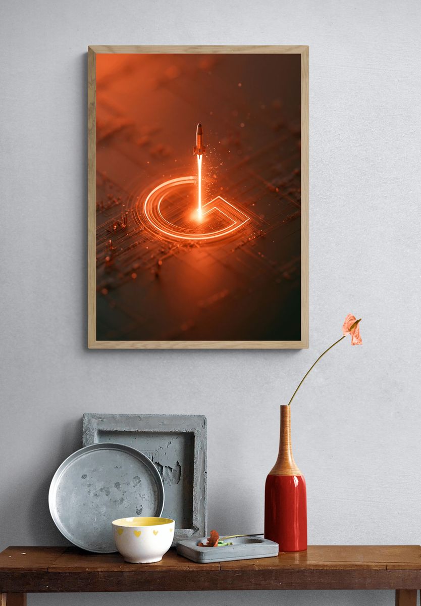 Rocket Launch Circuit Poster. — room view 3