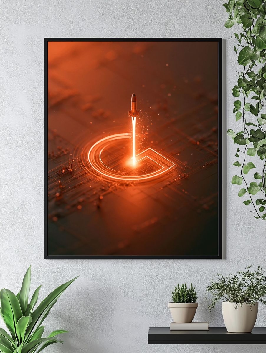 Rocket Launch Circuit Poster. — room view 4