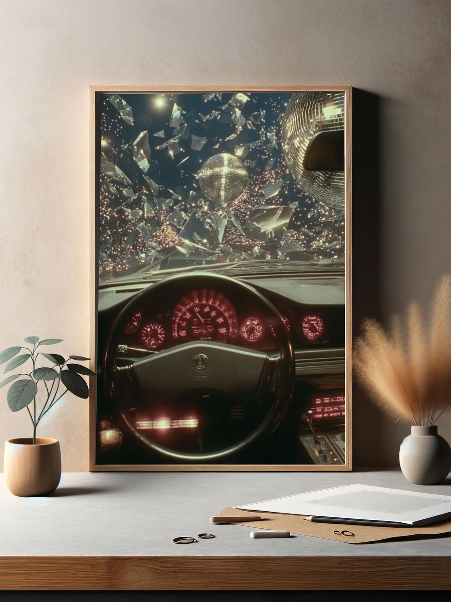 Retro Car Interior — Surreal Print. — room view 2