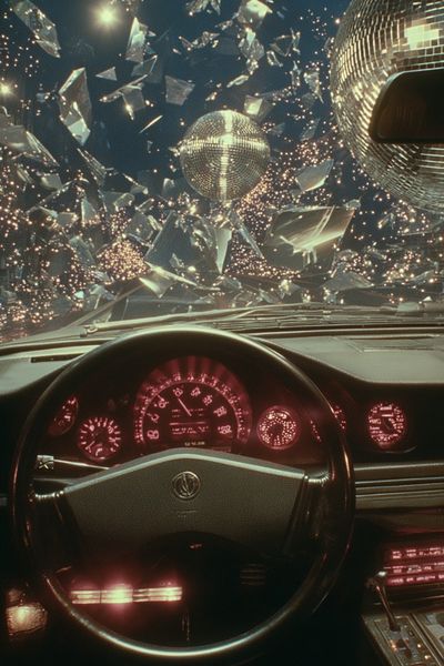 Retro Car Interior — Surreal Print. poster print
