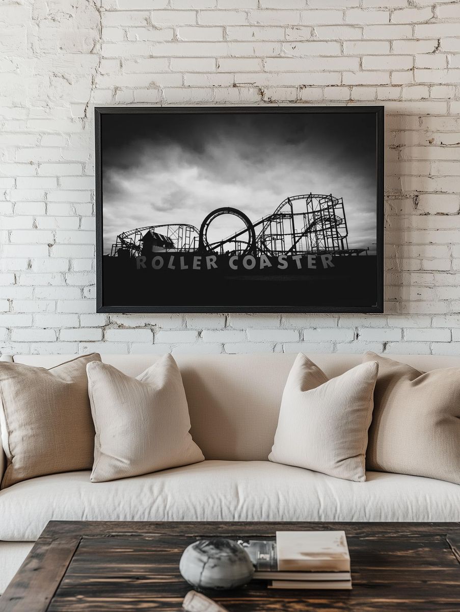 Roller Coaster — Black-White Print. — room view 1