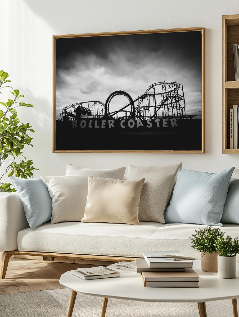 Roller Coaster — Black-White Print. — room view 2