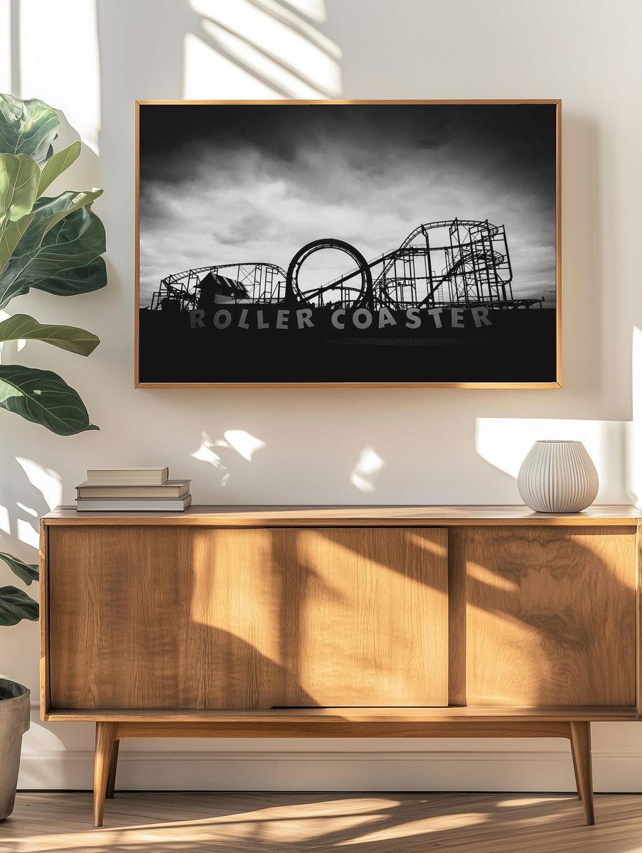 Roller Coaster — Black-White Print. — room view 3