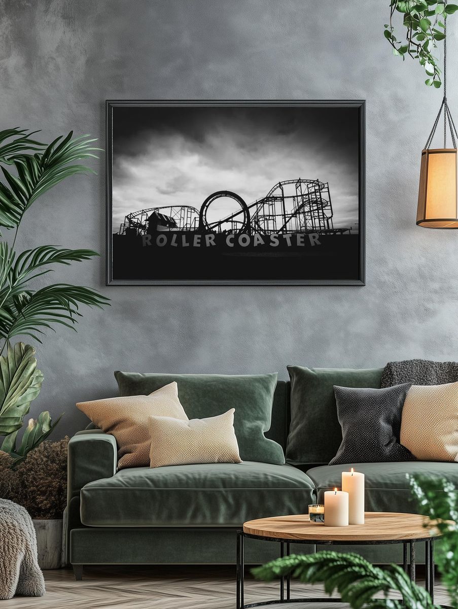 Roller Coaster — Black-White Print. — room view 4