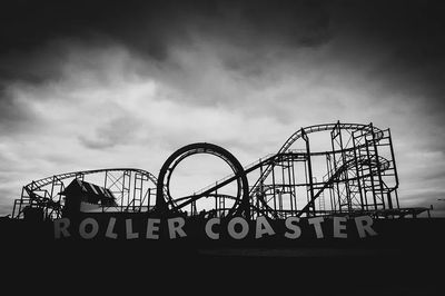 Roller Coaster — Black-White Print. poster print