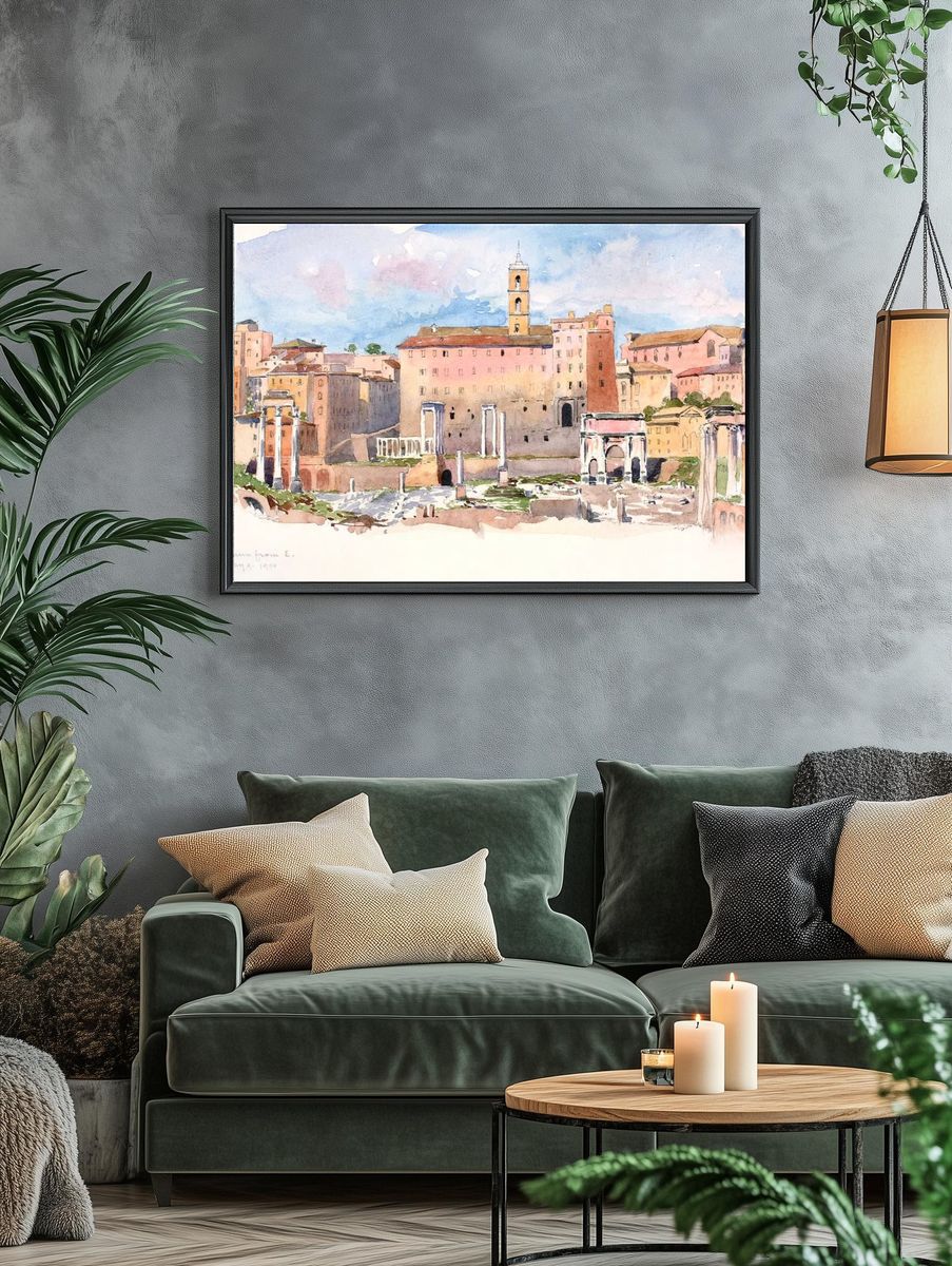 Roman Forum — Watercolor Print. — room view 4