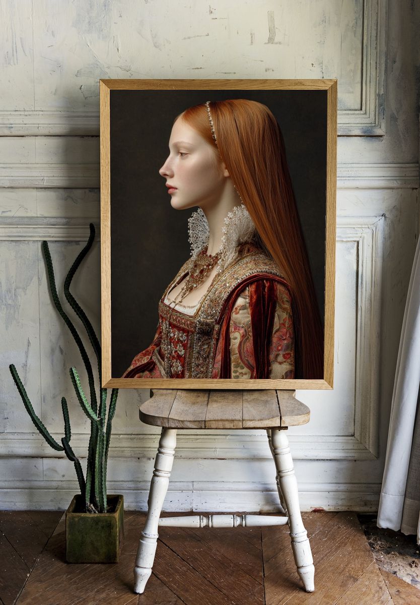 Renaissance Portrait Fashion Poster. — room view 1