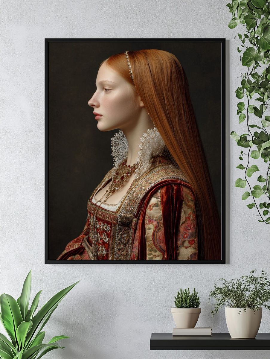 Renaissance Portrait Fashion Poster. — room view 4