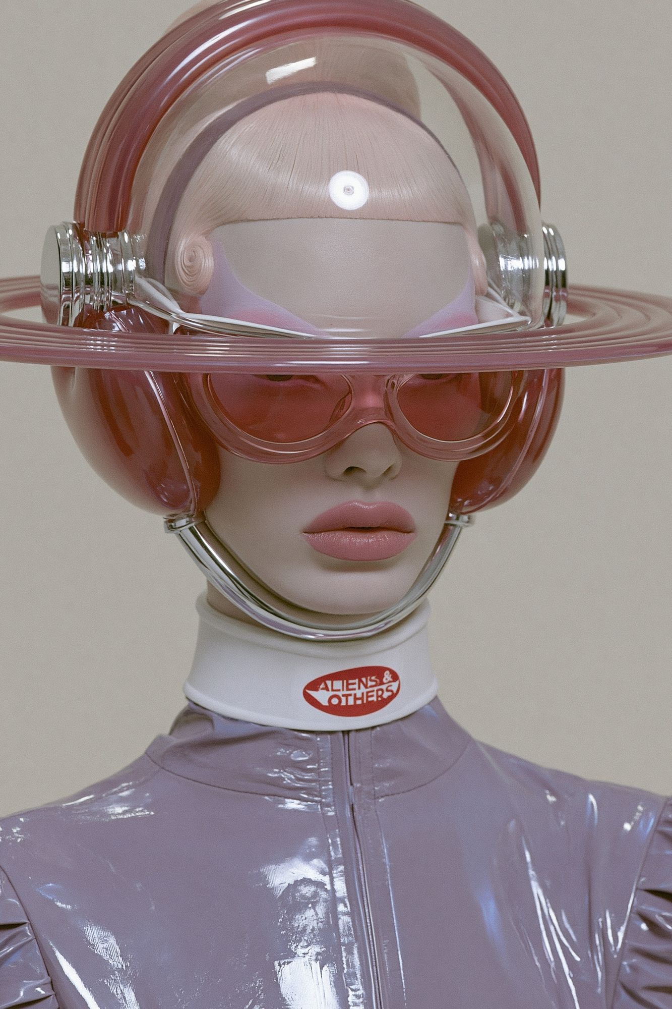 Retro Futurist Portrait Print. poster detail
