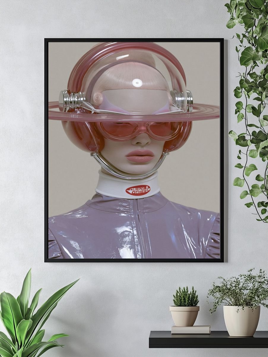 Retro Futurist Portrait Print. — room view 4