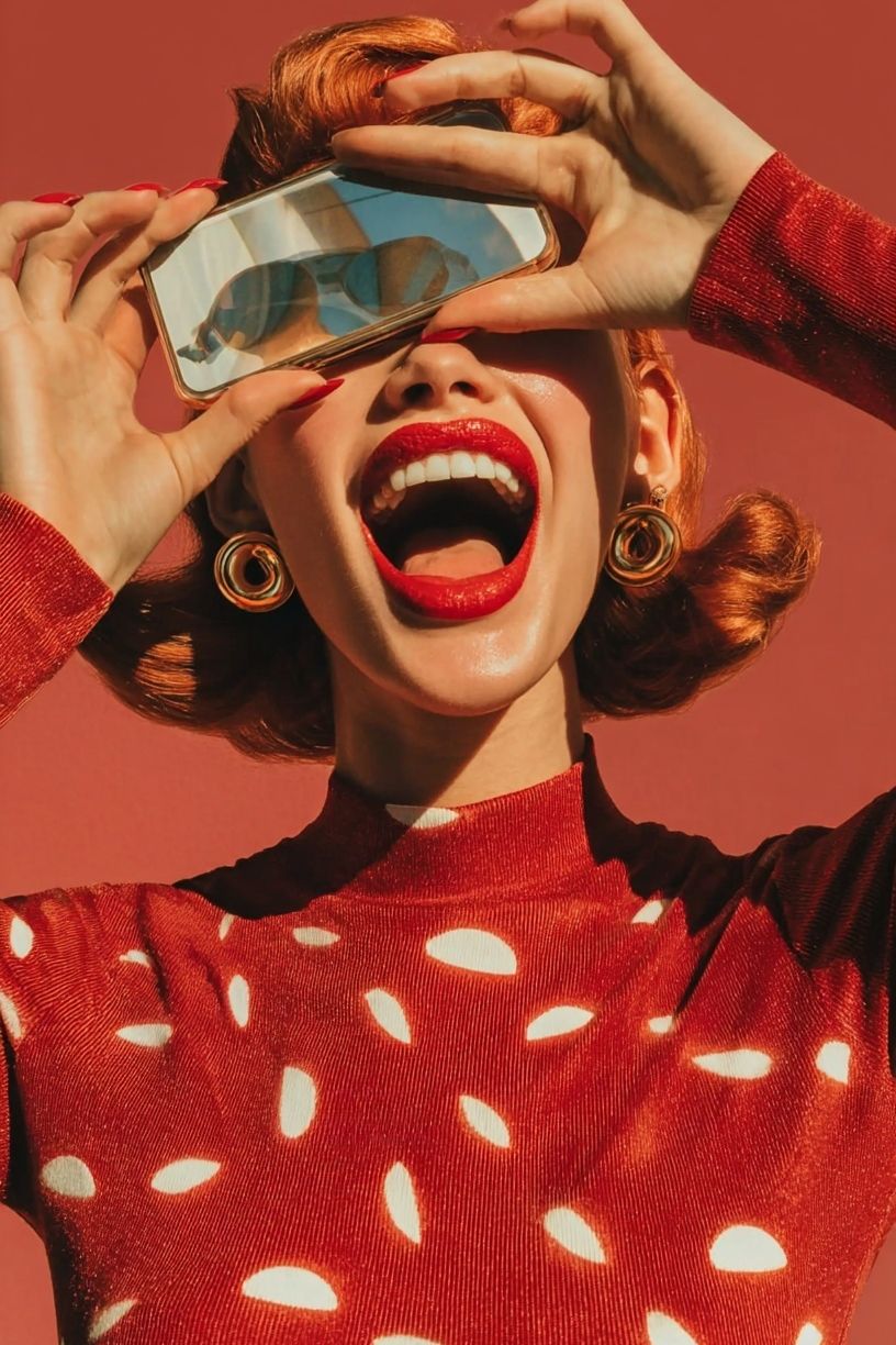 Retro Fashion Portrait Poster. poster detail