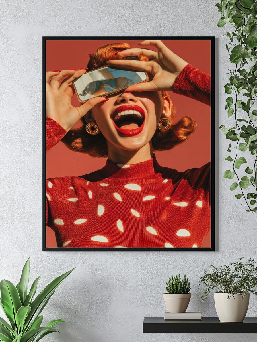 Retro Fashion Portrait Poster. — room view 4