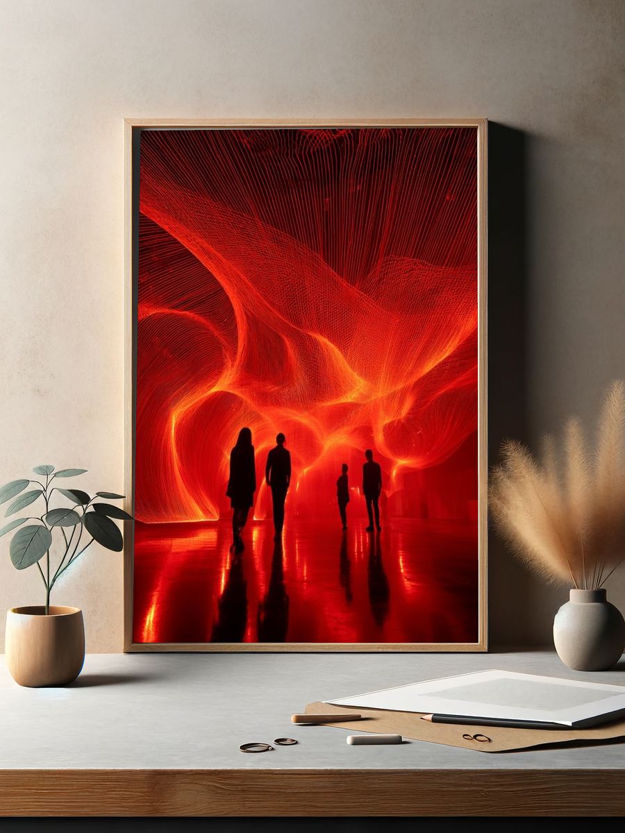 Red Light Installation Photography Poster. — room view 2
