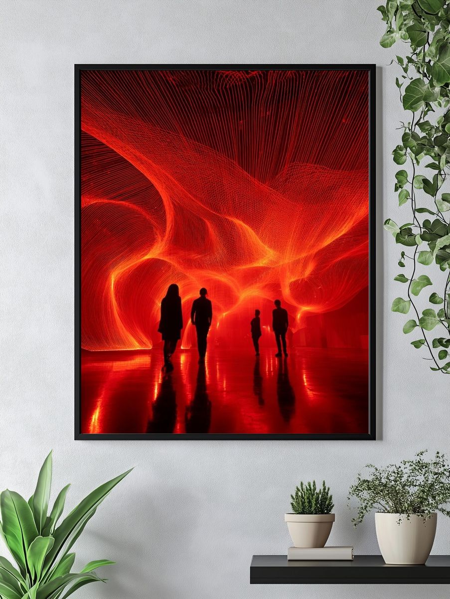 Red Light Installation Photography Poster. — room view 4