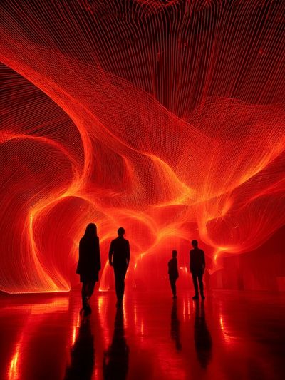 Red Light Installation Photography Poster. poster print