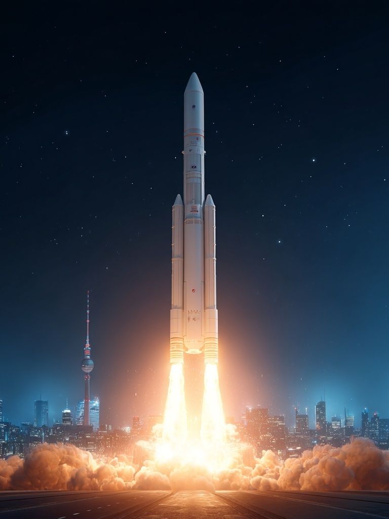 Rocket Launch — Space Print. poster detail