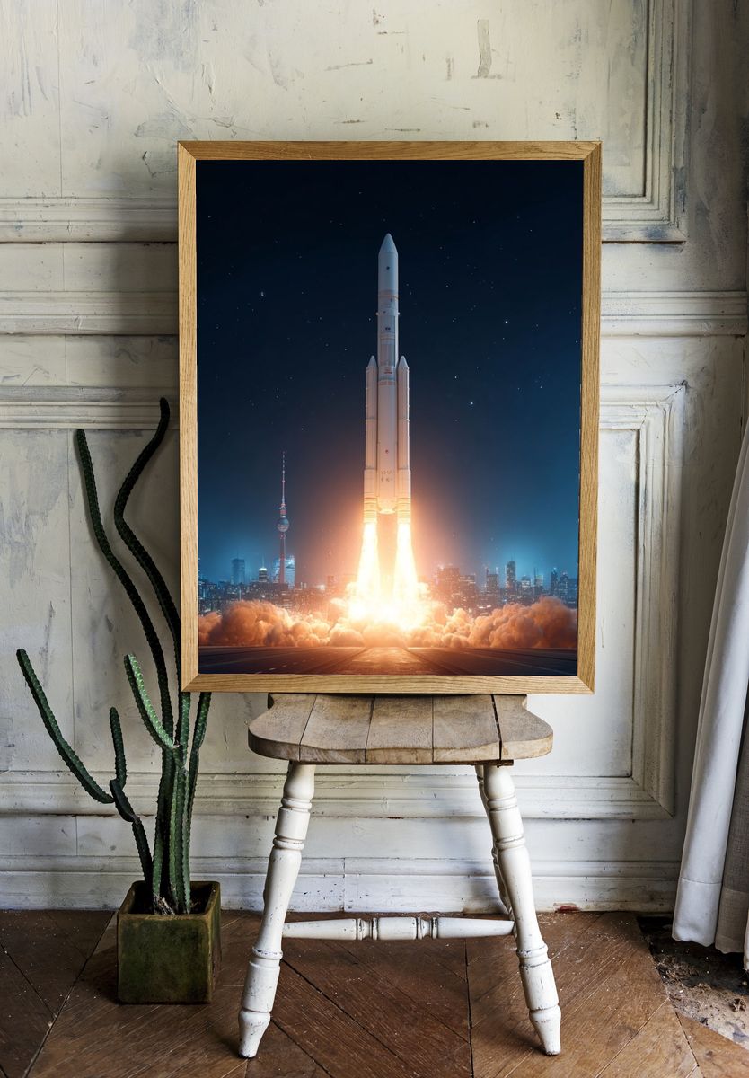 Rocket Launch — Space Print room preview